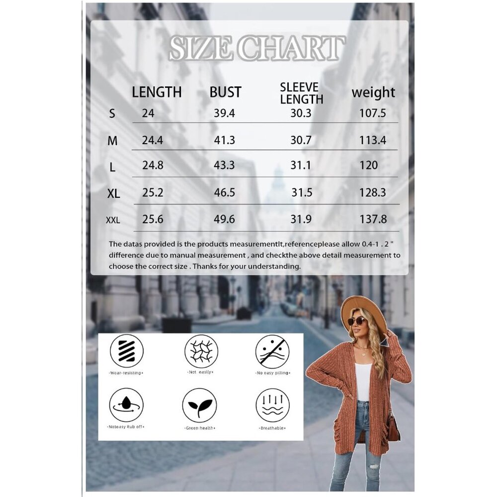 Women’s Lightweight Polyester Open Front Cardigan… - image 7